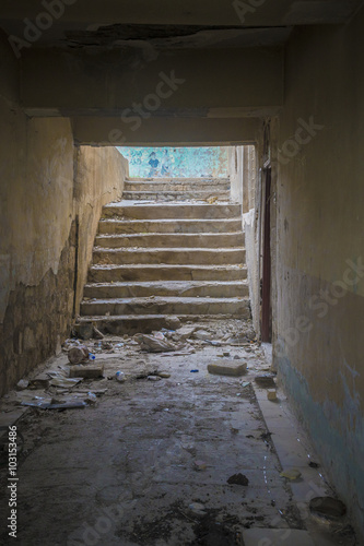Interior of bombed building in Iraq © bilalizaddin