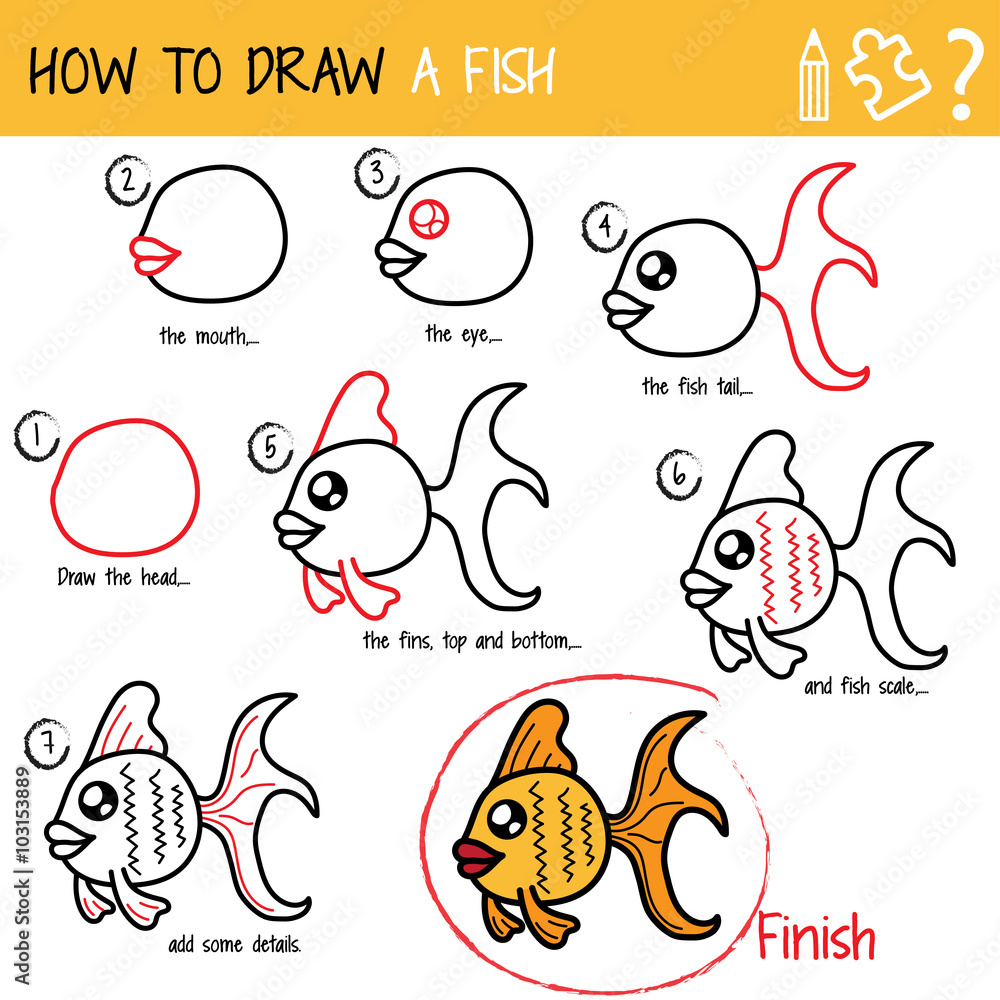 HOW TO DRAW A FISH (step by step)