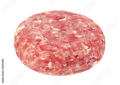 Raw cutlet for burger