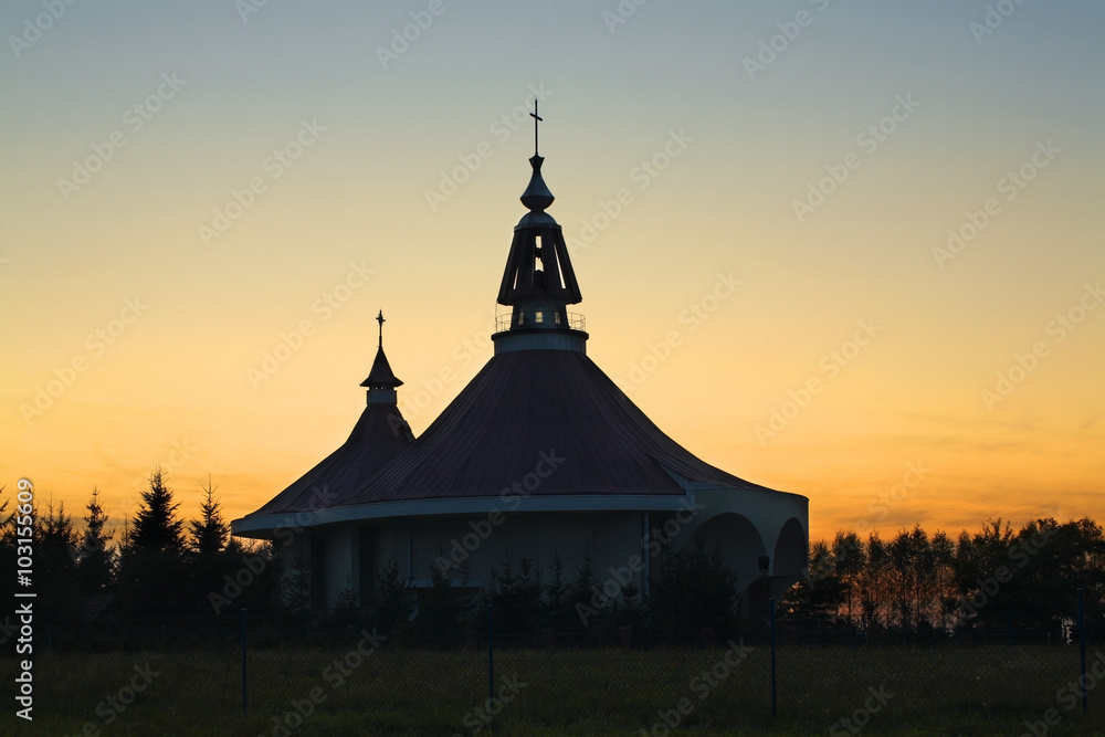 Church of Holy Cross in Jaszczew. Poland