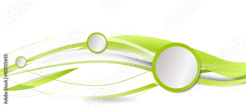 Welle Wellen Band Banner Grün Kreis Kreise