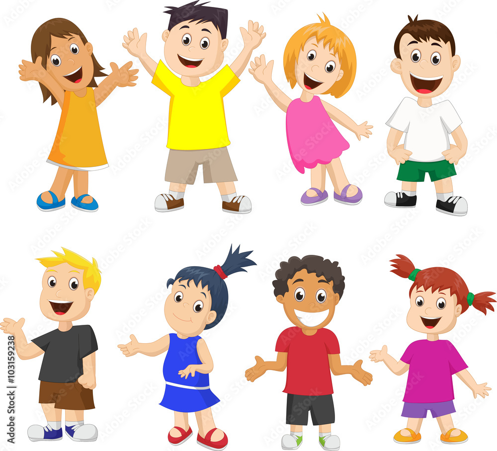 Happy kids cartoon Happy kids cartoon