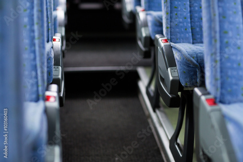 travel bus interior and seats