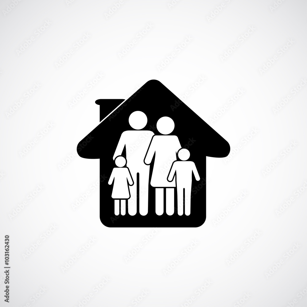 family in home icon family in home icon