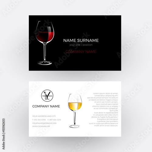 Vector abstract glass of red wine, concept of vinery and wine st