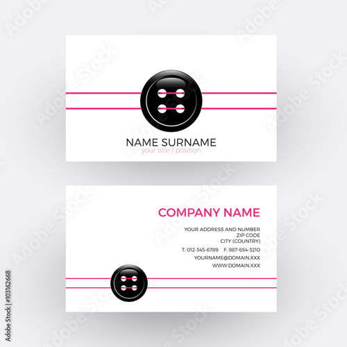 Vector abstract clothing button, concept of tailoring. Business