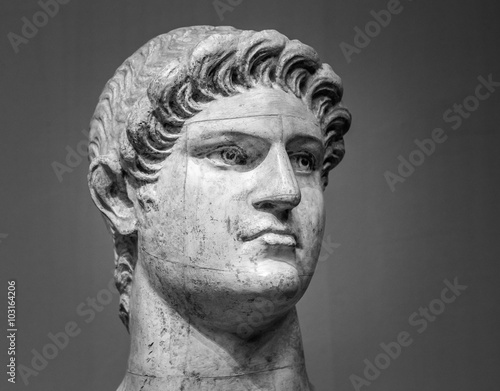 Marble head of Nero   Roman Emperor  photo