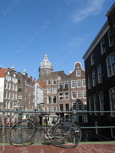Waterway and bike in Amsterdam