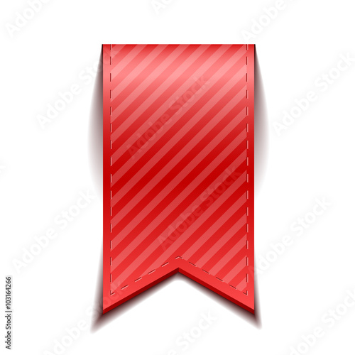 Red bookmarks isolated on white background