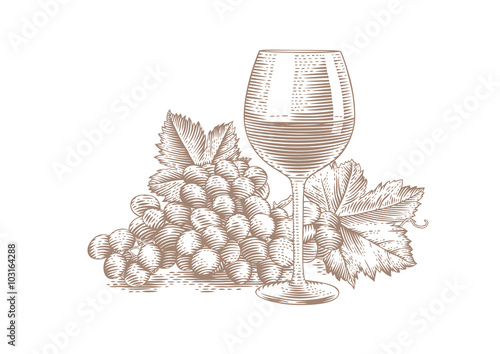 Glass of red wine