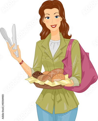 Girl Bread Basket