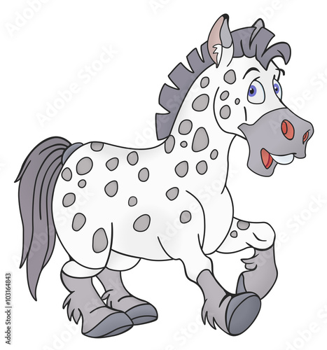 Smiling horse cartoon