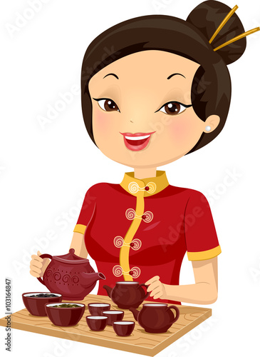 Girl Chinese Traditional Te...