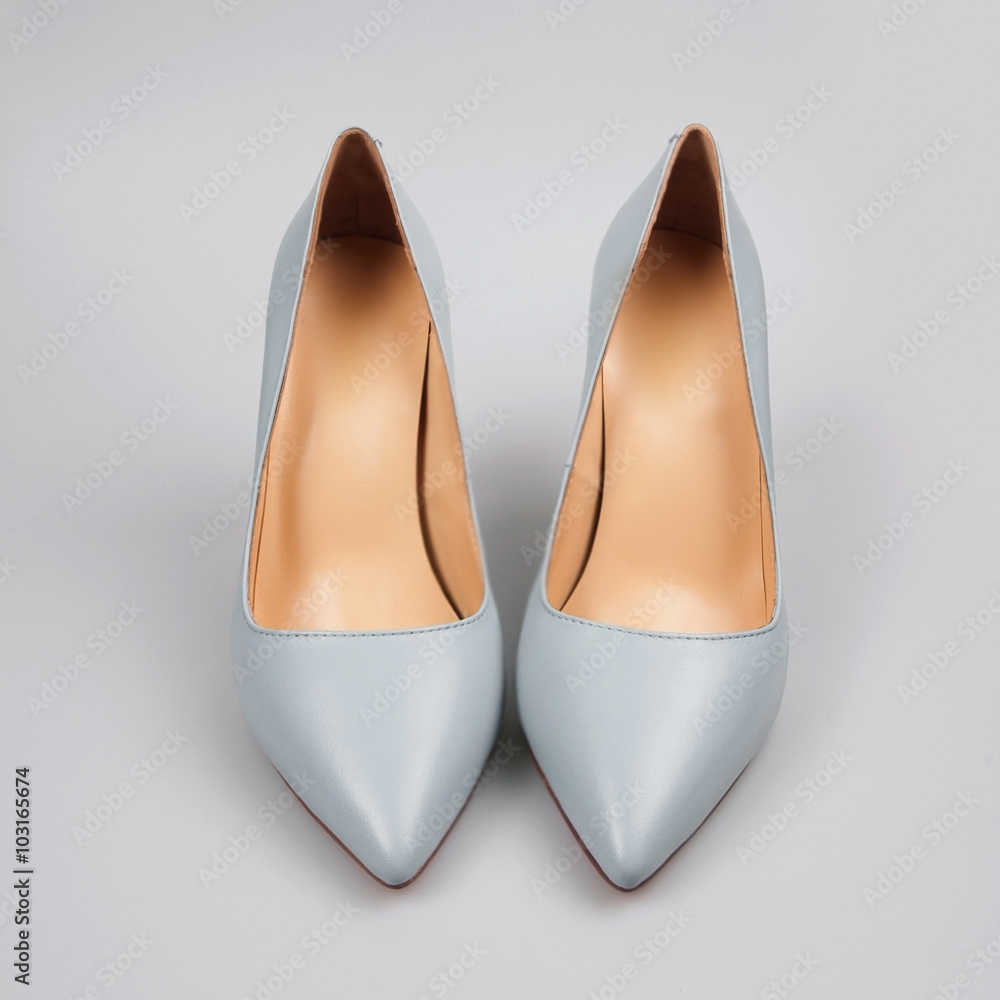 Fototapeta premium Blue shoes isolated on white background