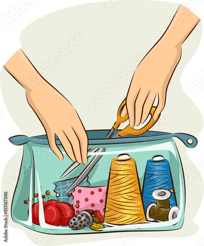 Hand Sewing Kit Transparent...