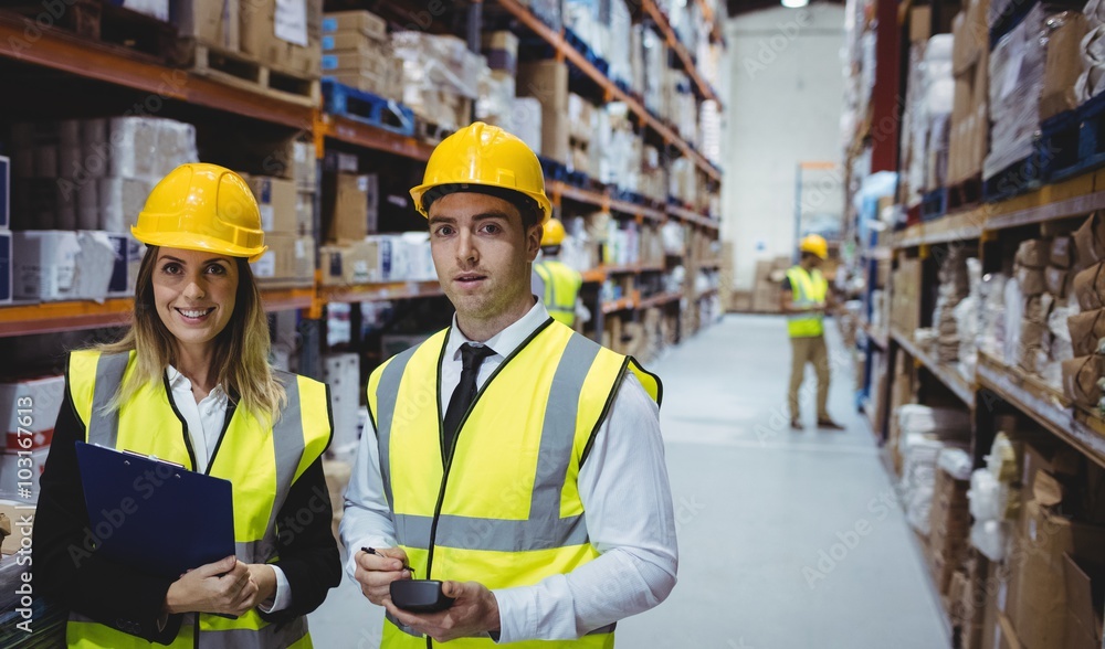 Portrait of warehouse managers Portrait of warehouse managers