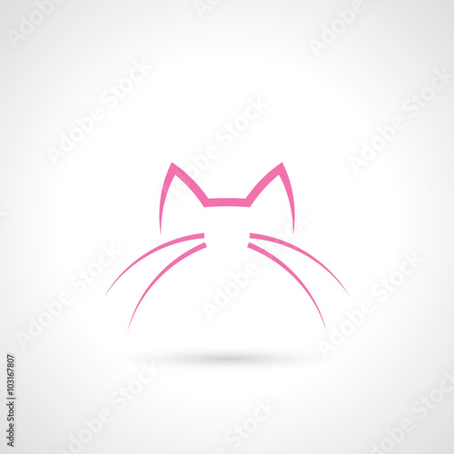 Cat head contours sign