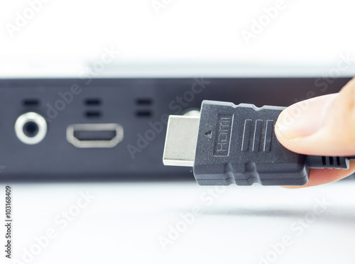 hdmi cable isolated on white background