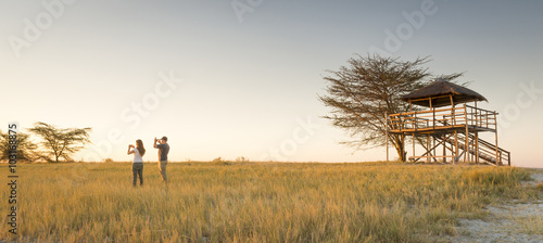 Young Couple on African Safari