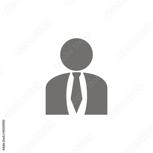 Icono de hombre de negocios con una corbata. Ilustración vectorial aislada