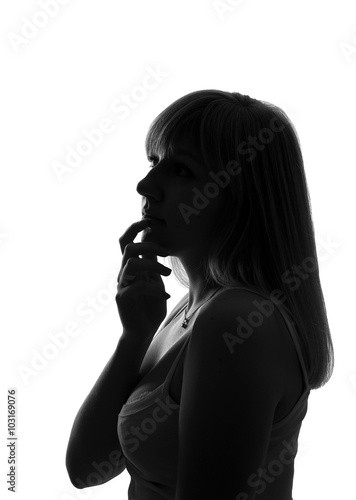 Картината върху платно Contemplative woman