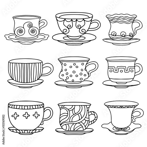 Tea cup, coffee cup isolated