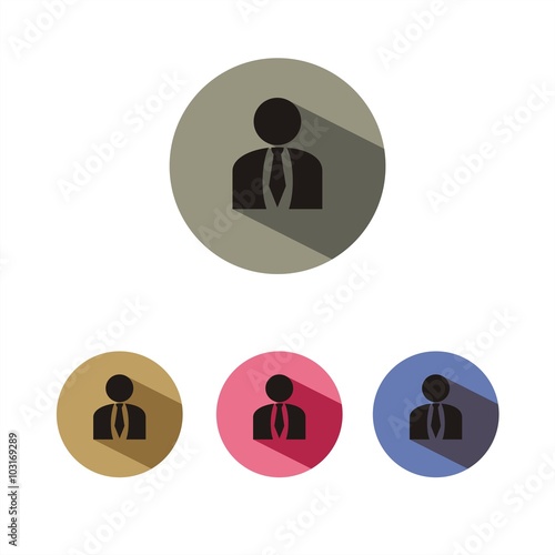 Icono de hombre de negocios con una corbata. Ilustración vectorial