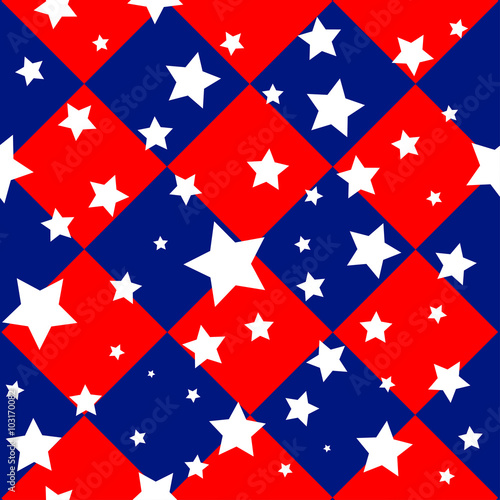 Stars USA Flag Diamond Ches...