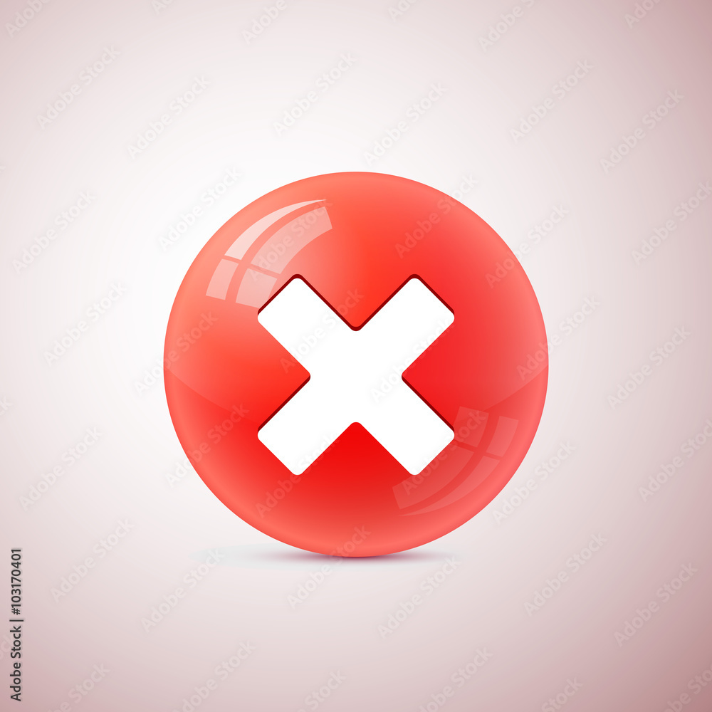 Obraz premium cross symbol wrong isolated