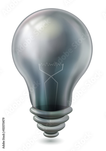 Electricity Light Bulb Black