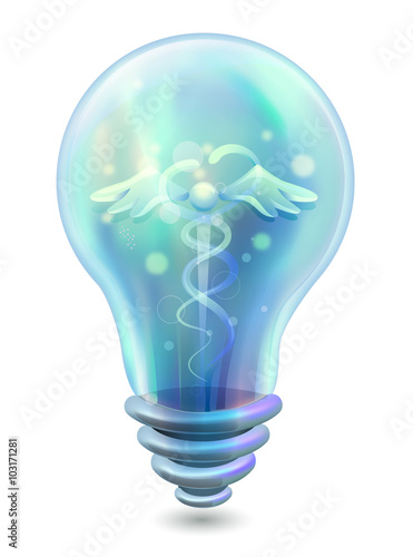Colorful Light Bulb Medicine