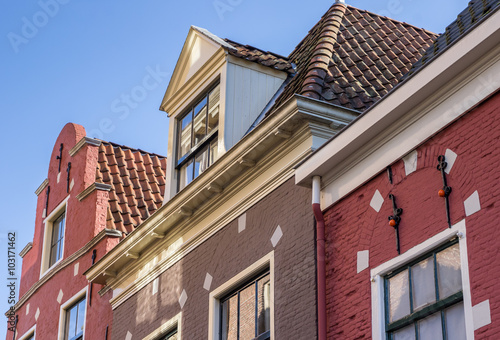 Detail of historical houses in Leeuwarden