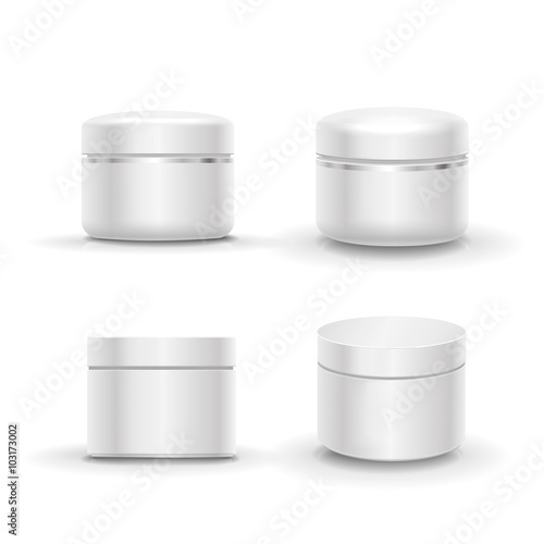  Blank cosmetic package container for cream, powder or gel