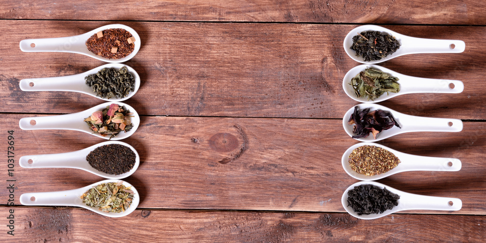 assortment of dry tea assortment of dry tea
