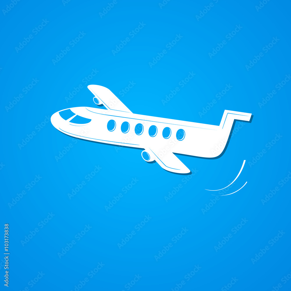 Plane symbol, airplane logo, vector illustration