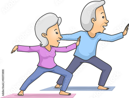 Senior Citizen Couple Taichi