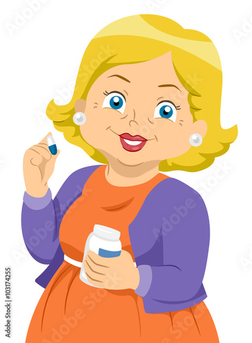 Senior Woman Taking Medicin...
