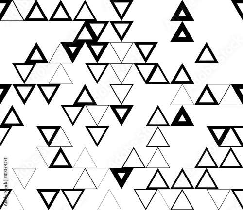 Seamless geometric pattern with triangles. 