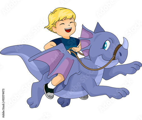 Happy Kid Dragon Ride
