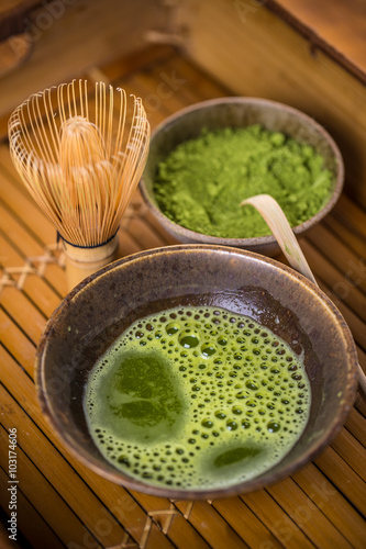 Powdered green tea