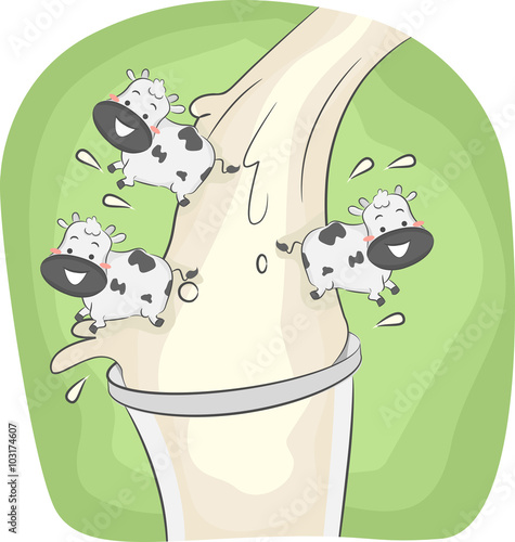 Cow Milk Glass Splash