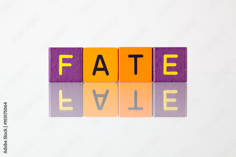 Fate - an inscription from children's blocks Fate - an inscription from children's blocks