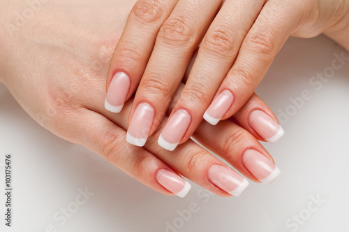 classic french manicure photo