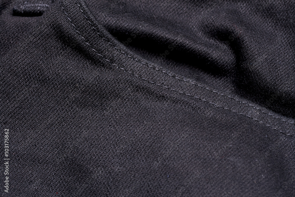 Fototapeta premium Texture of black jeans