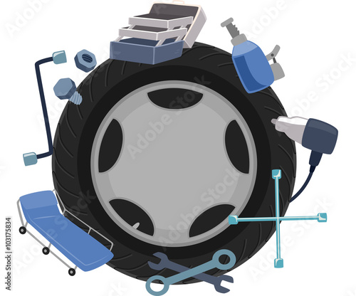 Mechanical Tools Set Wheel