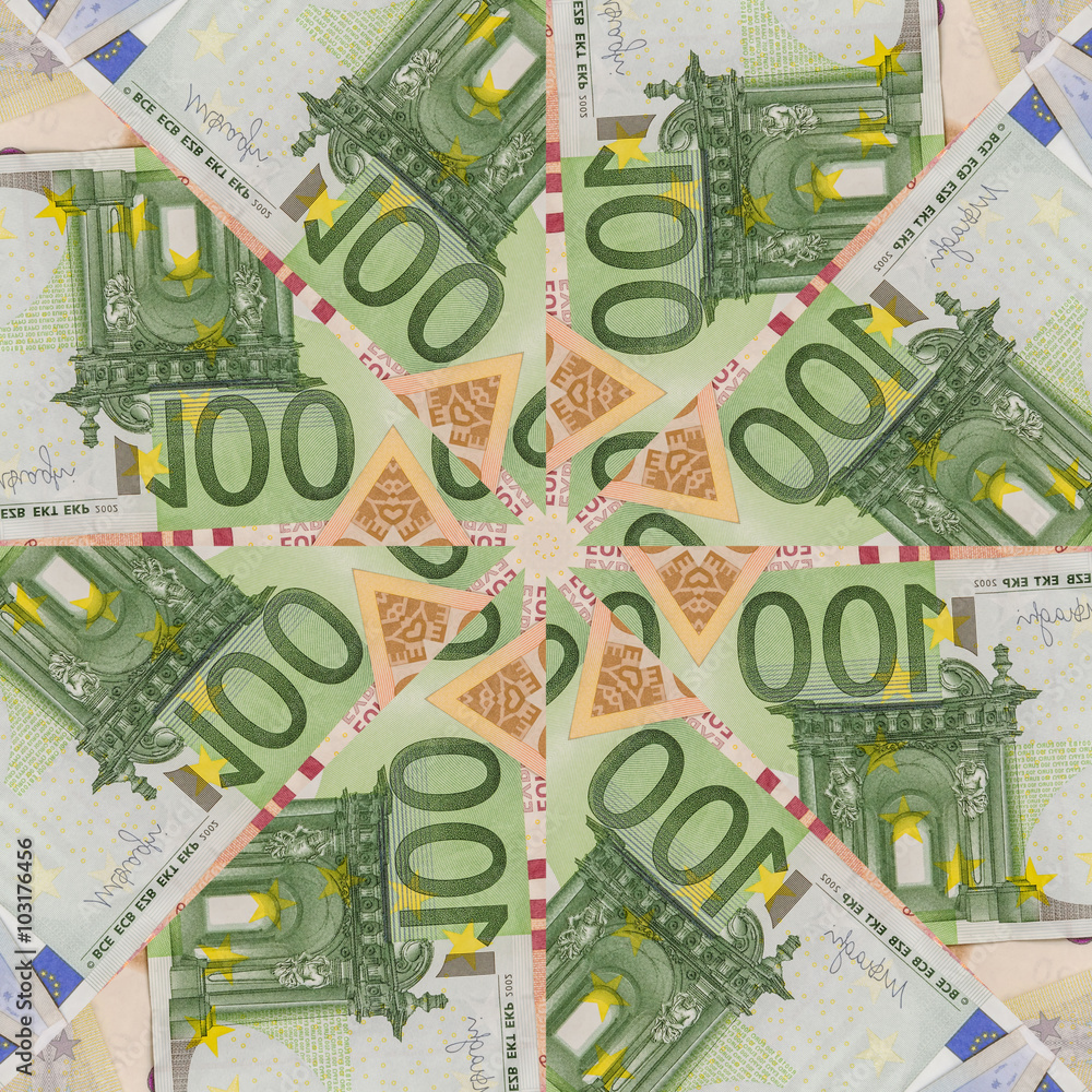 many different euro bills. back side many different euro bills. back side