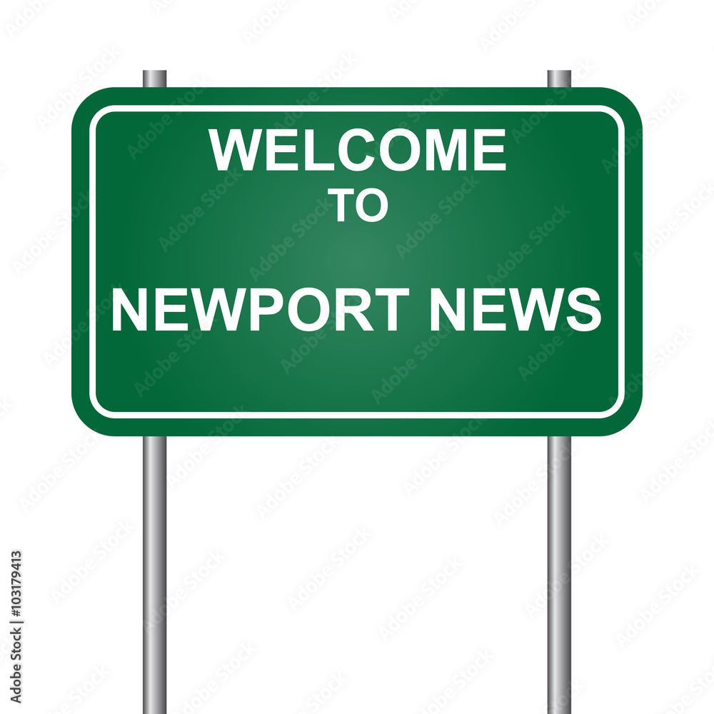 Welcome to Newport News, green signal vector Welcome to Newport News, green signal vector