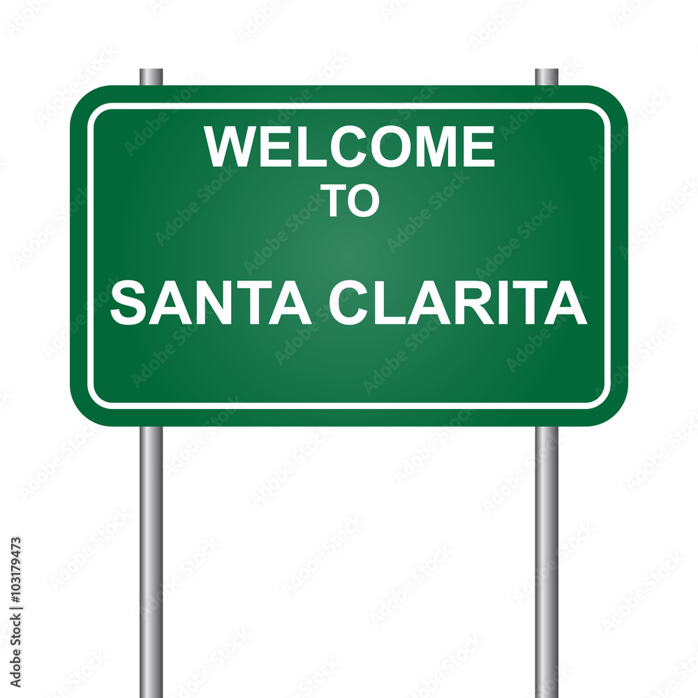Welcome to Santa Clarita, green signal vector Welcome to Santa Clarita, green signal vector