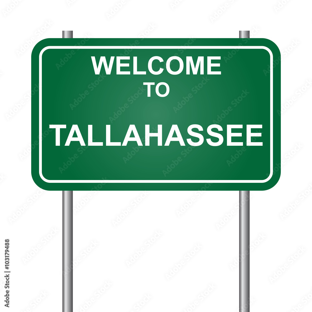 Welcome to Tallahassee, green signal vector Welcome to Tallahassee, green signal vector