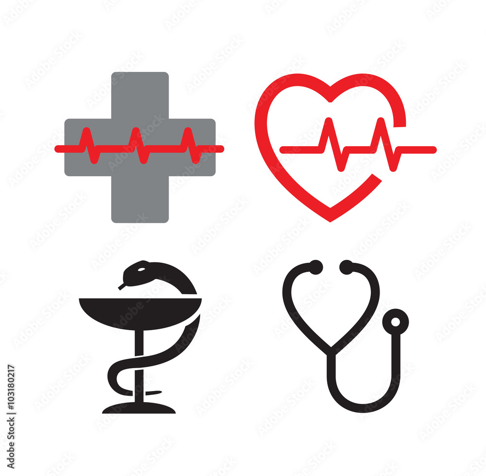 Medical symbol icons Stock Vector | Adobe Stock
